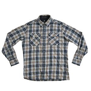 Kuhl (Mens Small) Plaid Dillingr Button Up‎ Flannel Long Sleeve Shirt Warm Thick